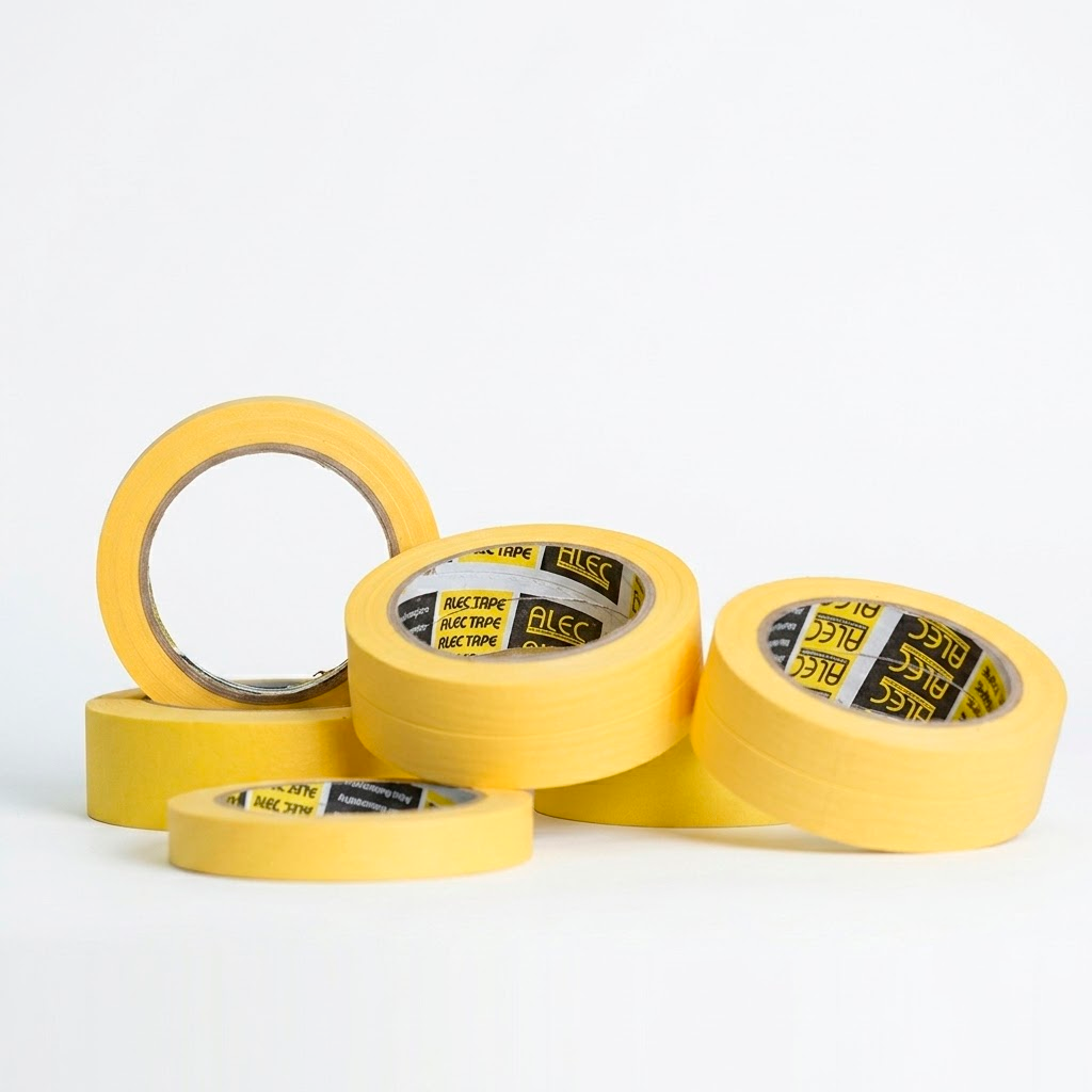 Alec Tape Amarela A-580 – Fita Crepe para Mascaramento 100°C